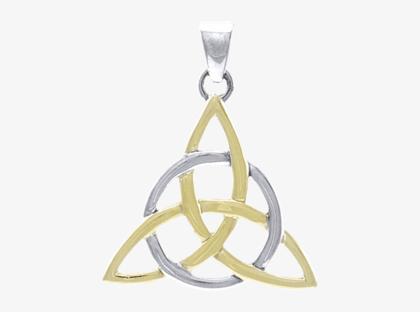 Gold And Silver Triquetra Pendant - New Age Pokret, transparent png download
