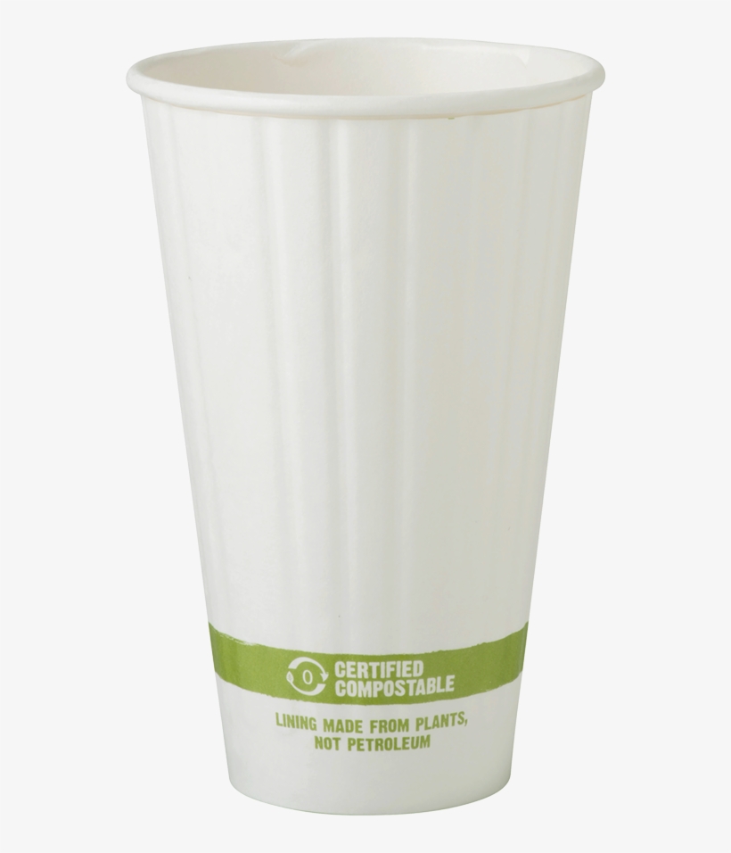 16 Oz Paper Hot Cup, Double Wall, White - Lampshade, transparent png download