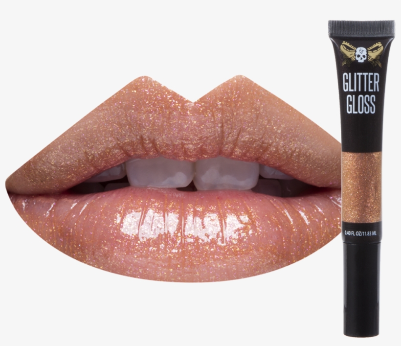 False Barefoot Glitter Gloss Lip Swatch - Lip Gloss, transparent png download