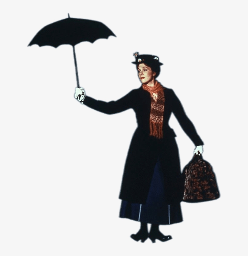 At The Movies - Mary Poppins Holding Umbrella, transparent png download