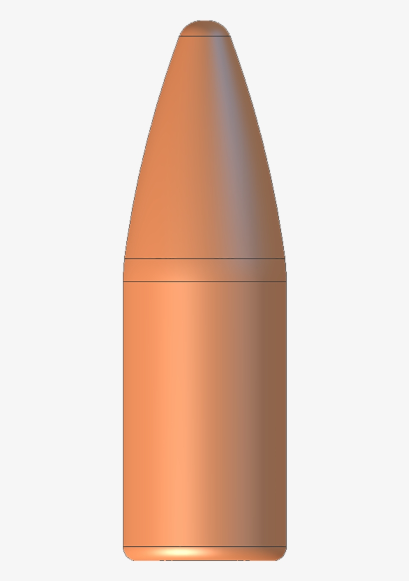 22 Cal 55gr Spitzer Flat Base - Bullet, transparent png download