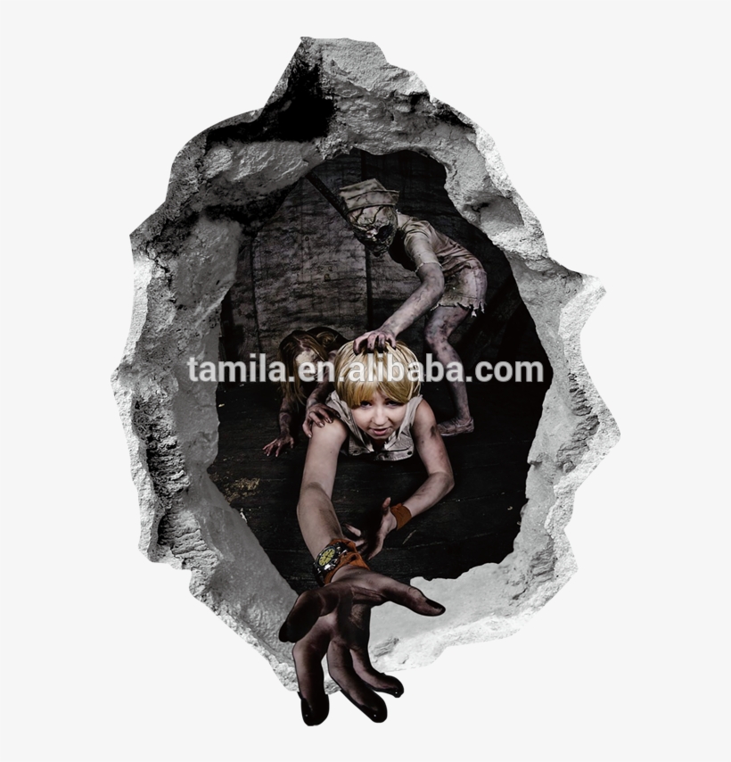 2017 Halloween 3d Silent Hill Horrible Ghost Festival - Scary Wall Decorations For Halloween, transparent png download