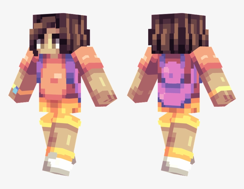Dora The Explorer - Dora Minecraft Skin, transparent png download