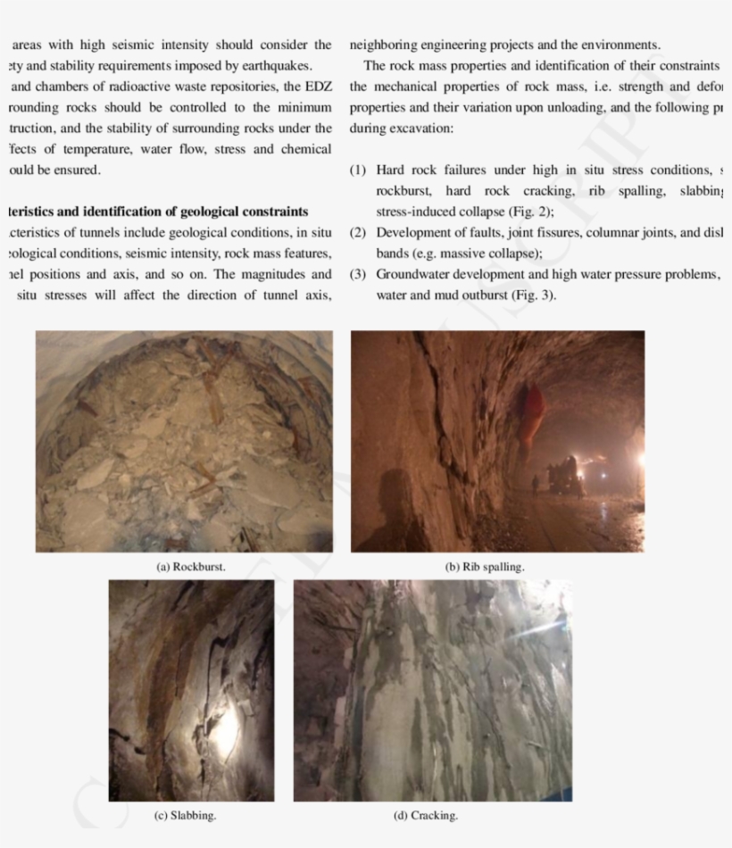 Typical Rock Failures Under High Stress Conditions - Tree, transparent png download