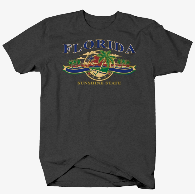 Image Is Loading Florida Sunshine State Palm Trees - Shirt, transparent png download