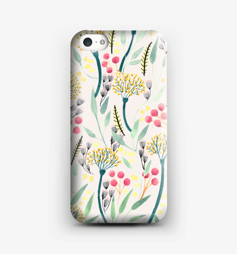 Summer Floral Pattern Case Iphone 5c - Mobile Phone Case, transparent png download