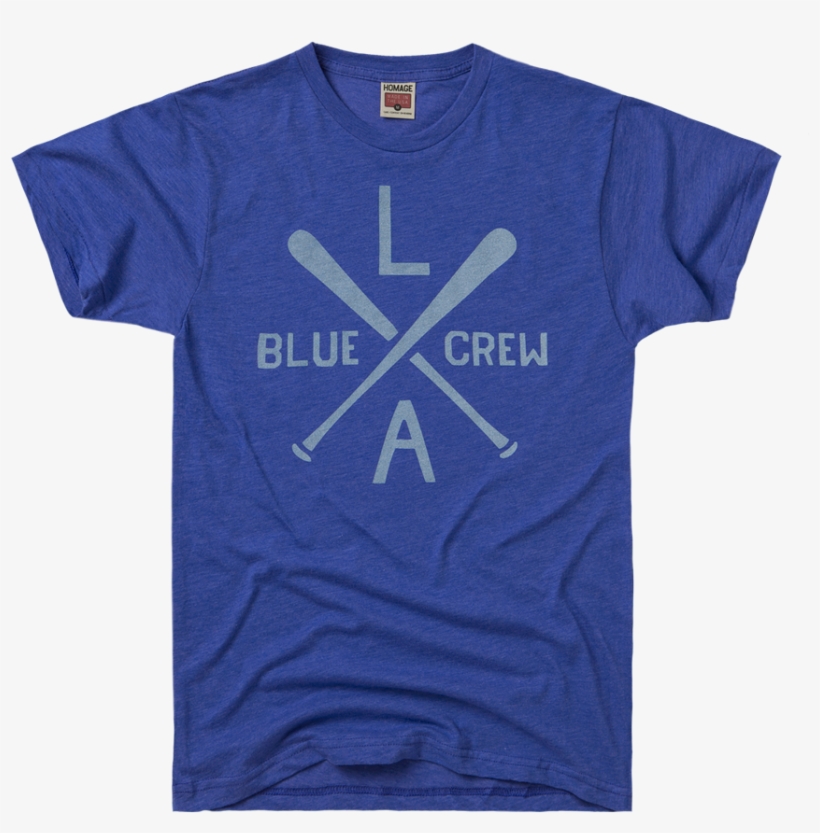 Homage Los Angeles Dodgers La Blue Crew Baseball T-shirt - Active Shirt, transparent png download