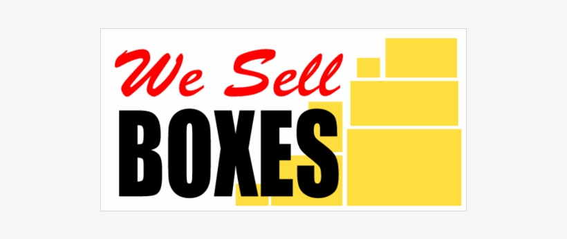 Basic We Sell Boxes Vinyl Banner - Orange, transparent png download