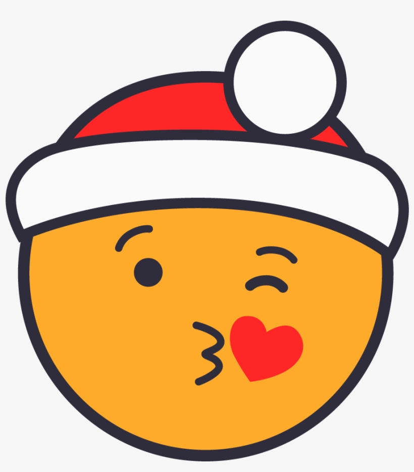 Kissing Santa - Emoji, transparent png download