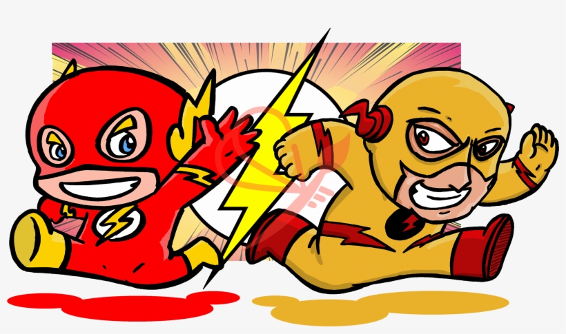 Parodia Flash Vs Reverse Flash, Zoom Dc Comics - Cartoon, transparent png download