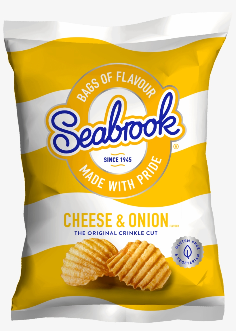 Cheese & Onion - Seabrook Sea Salted Crisps, transparent png download
