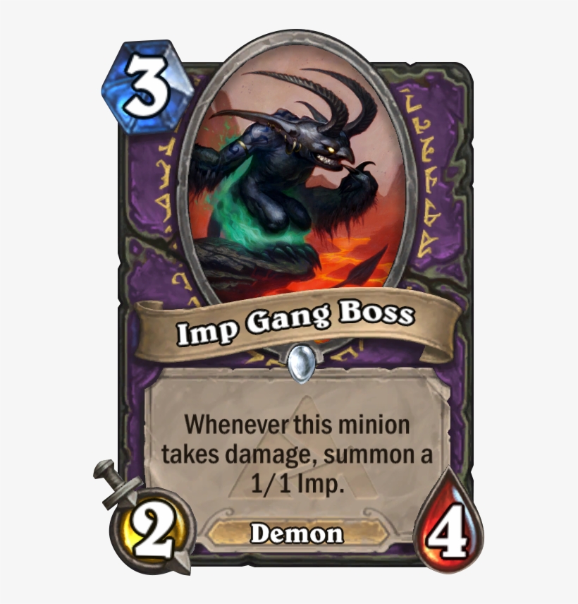 Imp Gang Boss Card - Hearthstone Charge Divine Shield, transparent png download