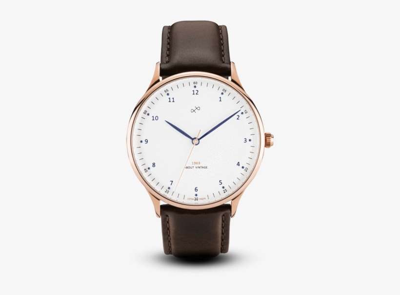 1969 Vintage, Rose Gold / White - Leonard And Church Broadway Watch, transparent png download