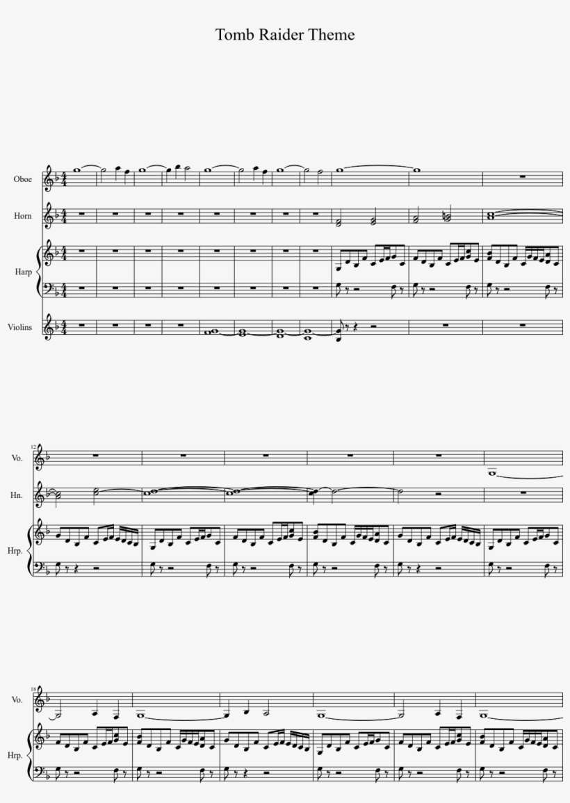 Uploaded On Nov 16, - Tomb Raider Theme Sheet Music, transparent png download