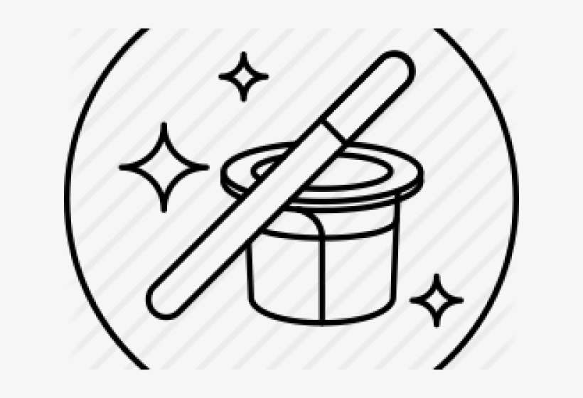 Drawn Top Hat Magic Hat - Star Outline, transparent png download