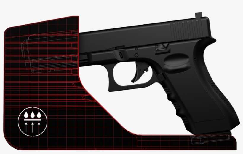 Twin Pistol Rack - Firearm, transparent png download