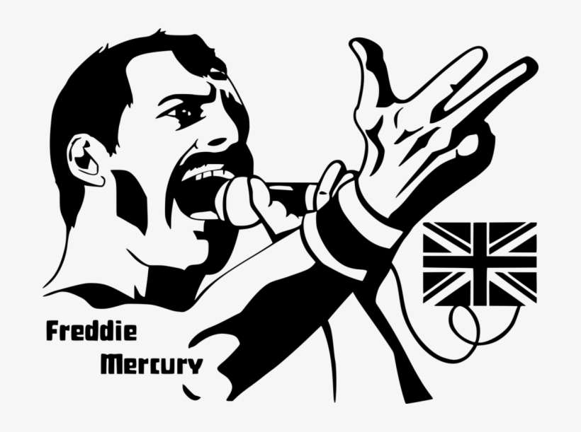 Freddie Mercury - Freddie Mercury Vinyl Decal, transparent png download