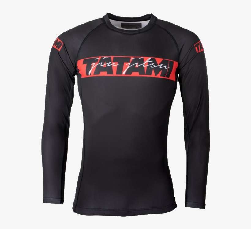 Tatami Red Bar Rash Guard - Long-sleeved T-shirt, transparent png download