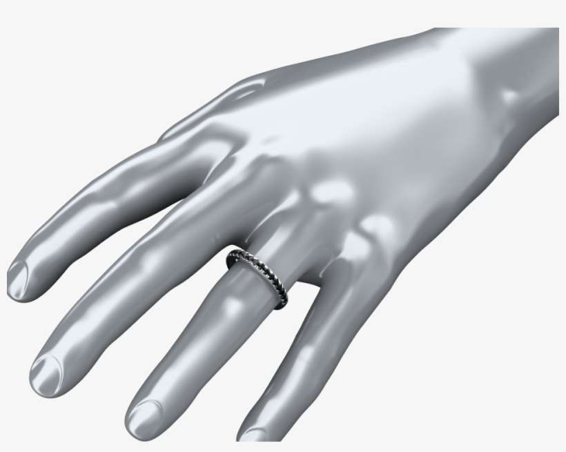 Black Diamond Band Set In 14k Gold Style - Ring, transparent png download