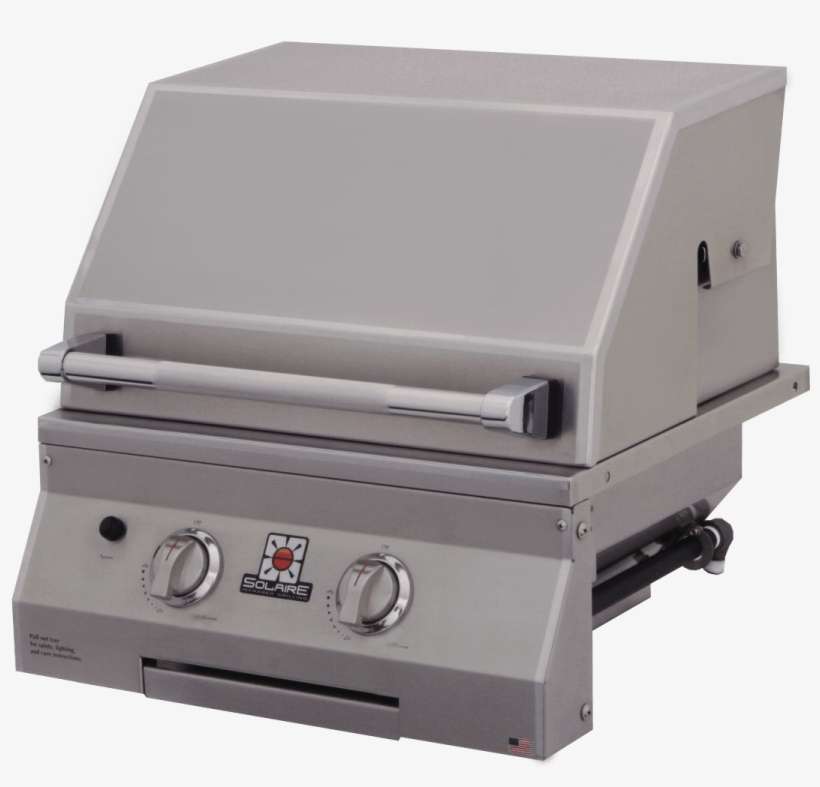 Solaire 21 Inch Grill, Built In, Front View, Hood Down - Barbecue Grill, transparent png download
