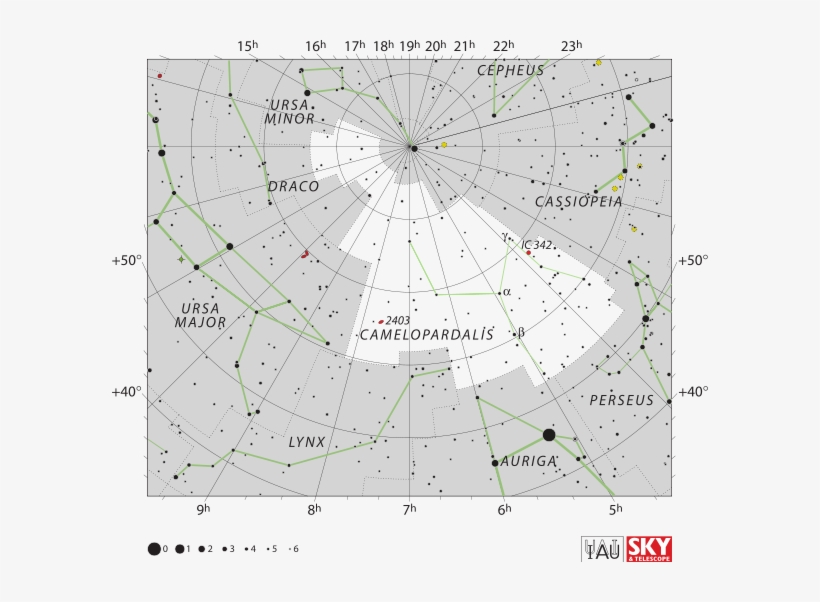 The Constellation Camelopardalis Is Far To The North - Camelopardalis Star Map, transparent png download