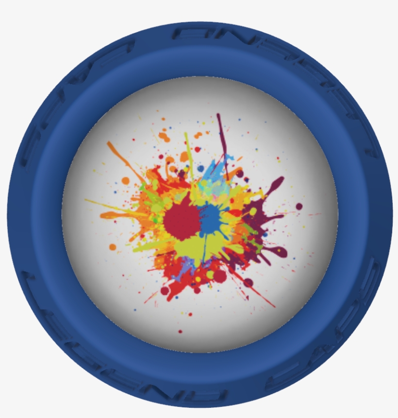 Paint Splatter Lacrosse Stick Blue End Cap - Circle, transparent png download