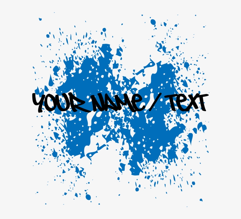 Blue Paint Splatter Mousepad - Graphic Design, transparent png download