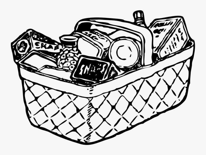 Medium Image - Groceries Black And White, transparent png download