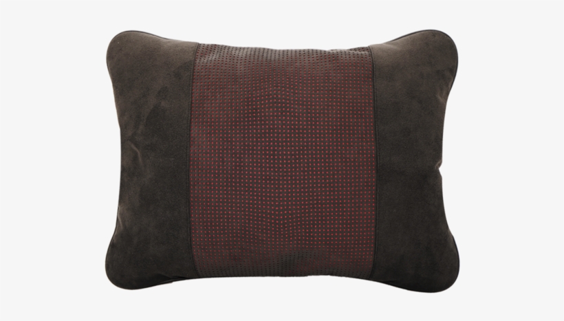 Chamois Back Support Cushion With Red Stripe Embossing - Throw Pillow, transparent png download