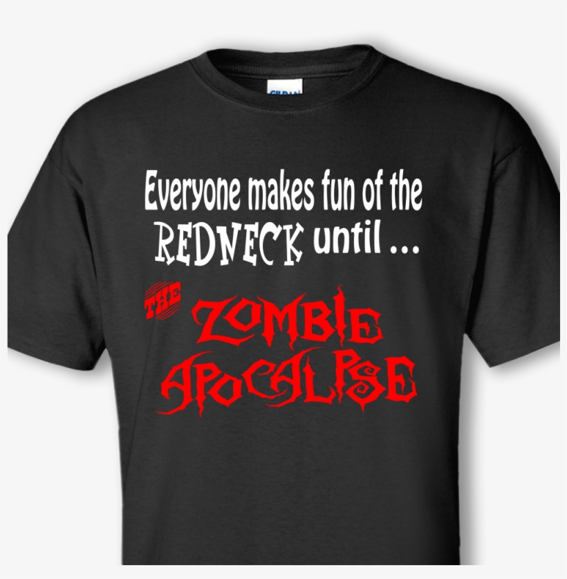 Redneck Apocalypse Black T-shirt - Active Shirt, transparent png download