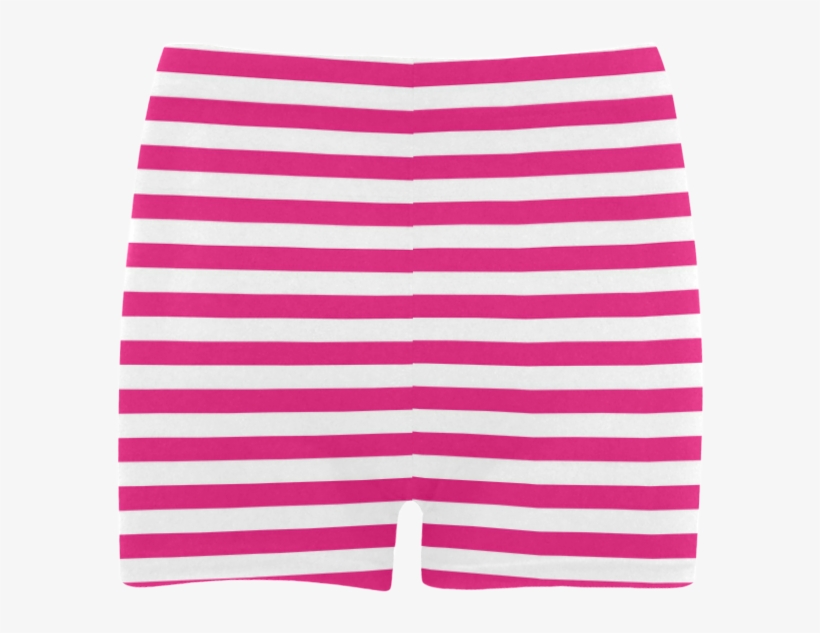 Solid Magenta With White Stripes Briseis Skinny Shorts - Board Short, transparent png download
