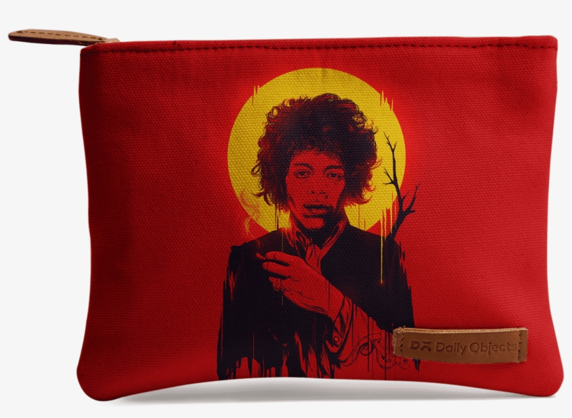 Dailyobjects Jimi Hendrix Red Regular Stash Pouch Buy - Coin Purse, transparent png download