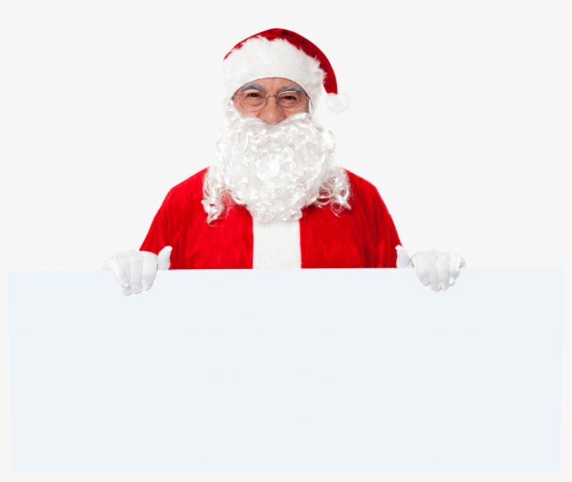 Free Png Download Santa Claus Holding Banner Png Images - Santa Claus Holding Banner, transparent png download
