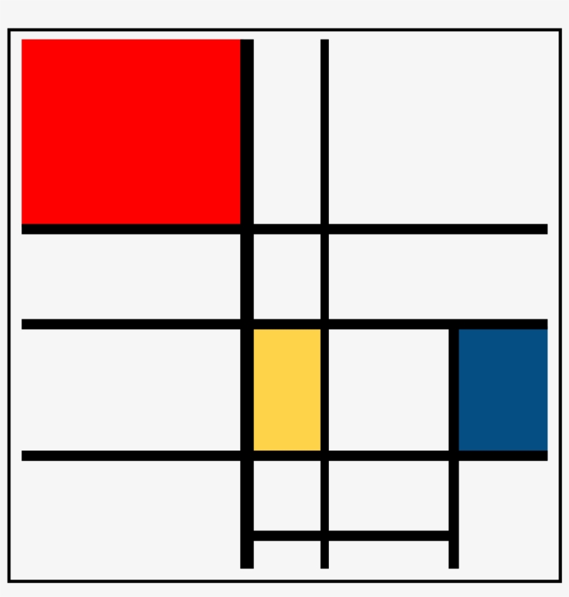 Open - Lookalike Piet Mondrian, transparent png download