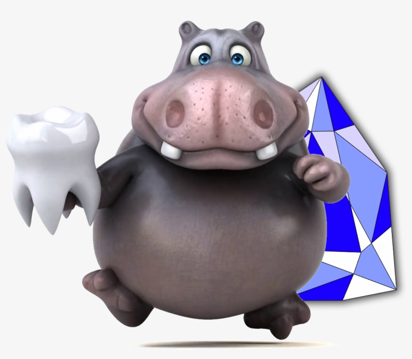 3d Cartoon Hippo, transparent png download