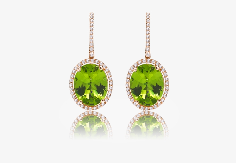 V5 Diamond Earrings "peridot" - Earrings, transparent png download