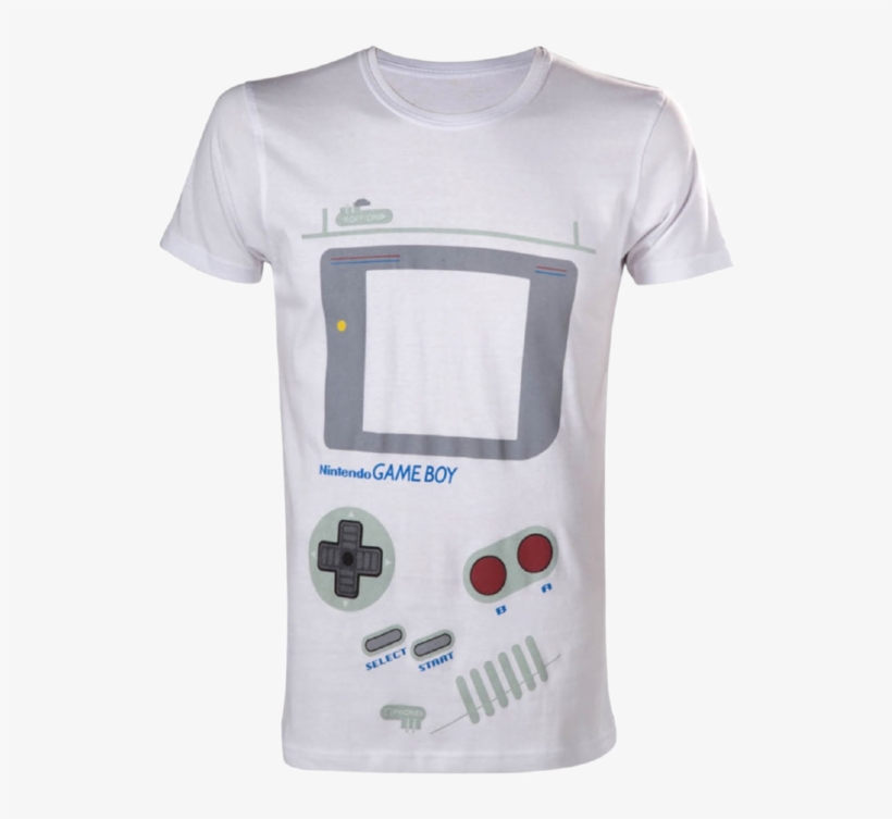White Gameboy T-shirt - Camiseta Nintendo, transparent png download