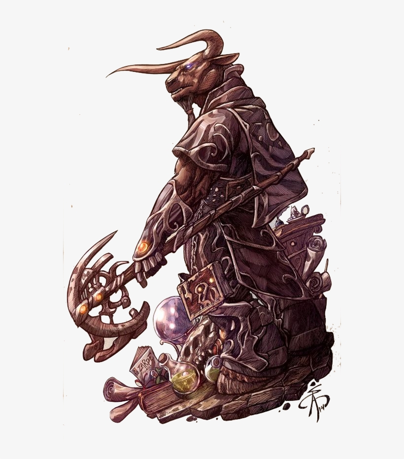 Minotaur-wizard - D&d Minotaur Wizard, transparent png download