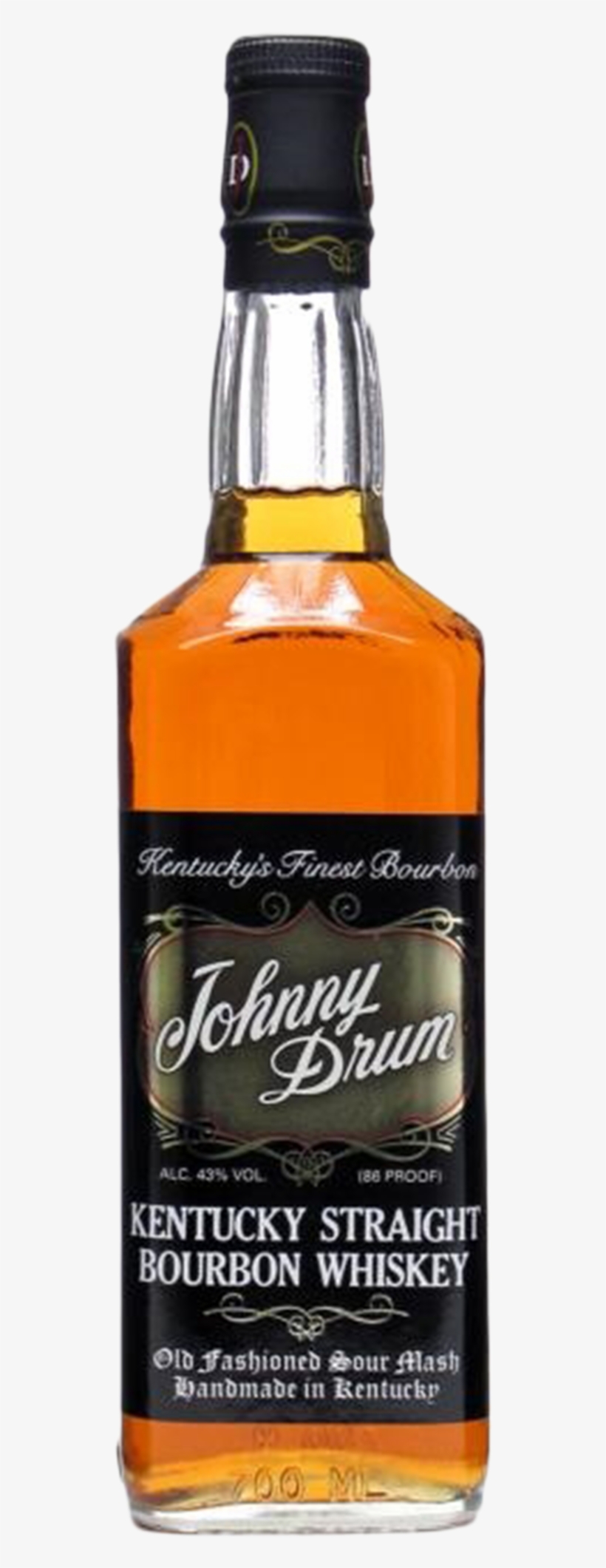 Johnny Drum Black Label Kentucky Bourbon Whiskey - Johnny Drum Black Label, transparent png download