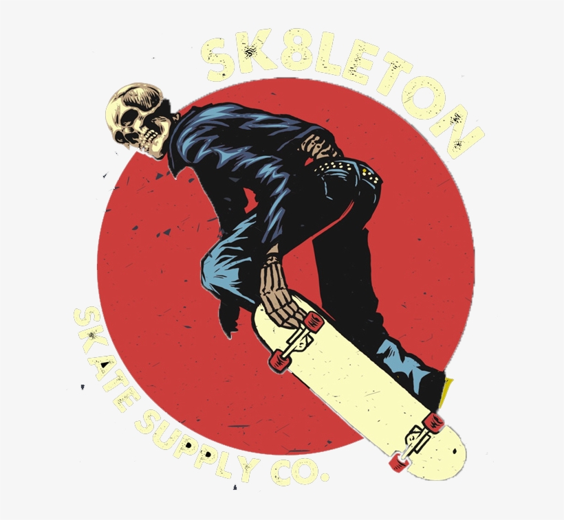 Skull Skateboarding Illustration Mr Skeleton Transprent - Skateboarding Illustration, transparent png download