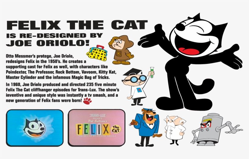 Ask Don Where Felix Is Heading, He'll Smile And Tell - Joe Oriolo Felix The Cat, transparent png download