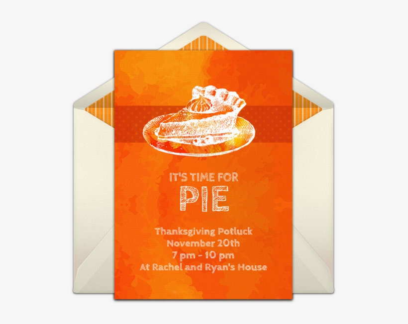 Pumpkin Pie Online Invitation - Pumpkin Pie, transparent png download