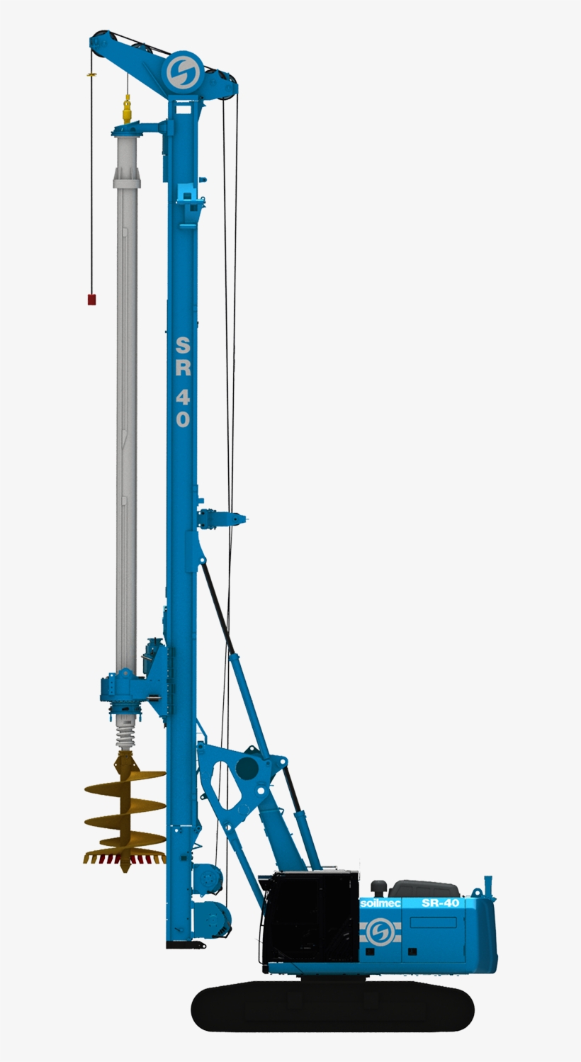 Continuous Flight Auger - Bore Pile Machine Png, transparent png download