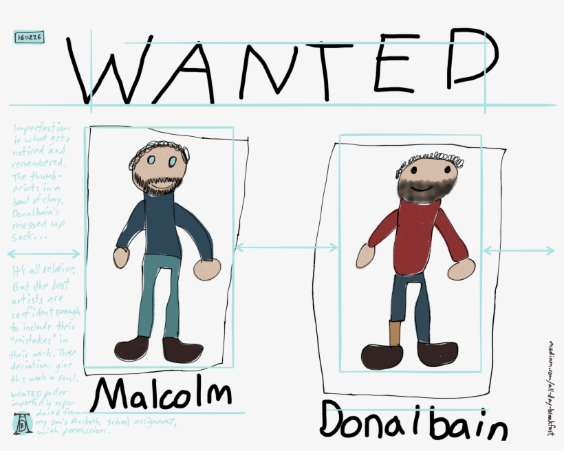 160226 All-day Breakfast Imperfection Is What Gets - Donalbain And Malcolm Wanted, transparent png download