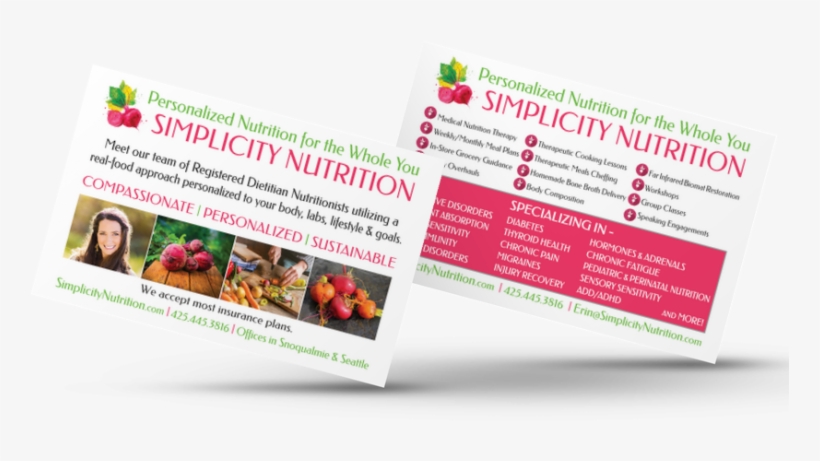 Simplicity Nutrition Postcard - Flyer, transparent png download