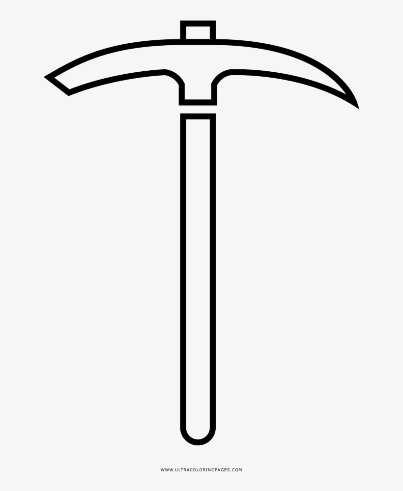 Pickaxe Coloring Page - Melee Weapon, transparent png download