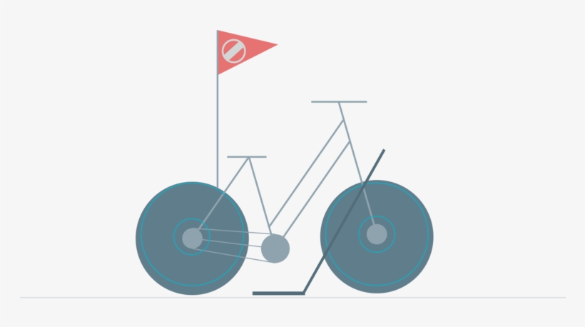 Imagine Seeing A Bunch Of Flagged Abandoned Bikes In - Circle, transparent png download