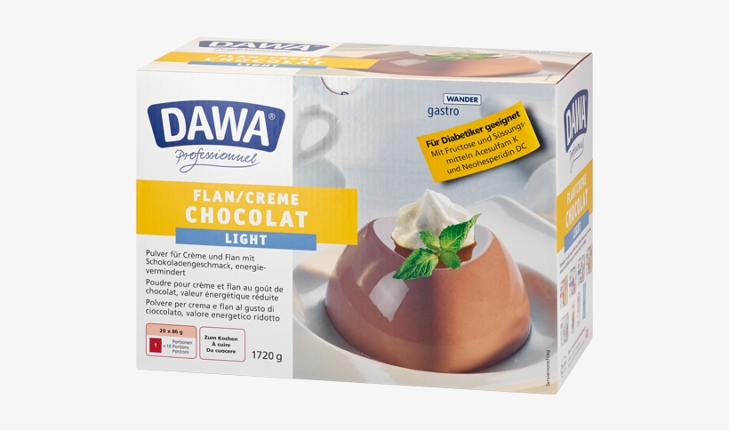 Flan Au Chocolat Light Dawa - Dessert, transparent png download