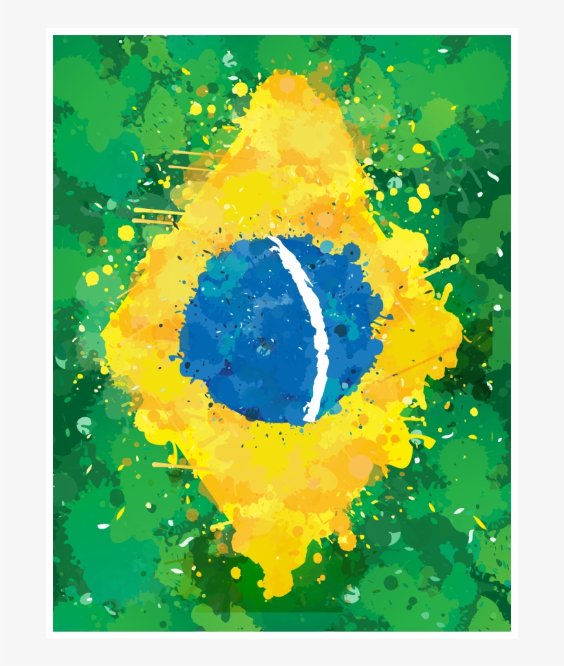 Adesivos Com A Arte Bandeira Do Brasil Do Studio @incantia - Flag Of Brazil, transparent png download