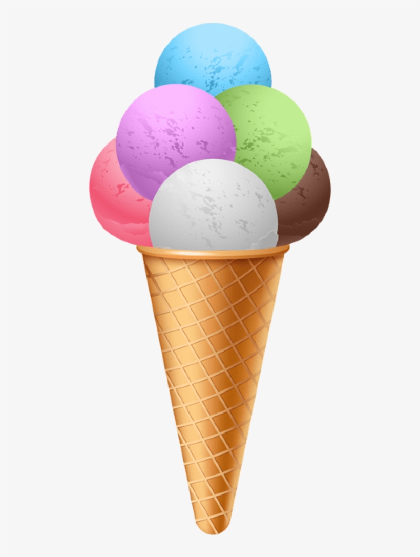 Free Png Download Big Ice Cream Cone Png Images Background - Clipart Of Ice Cream Cone, transparent png download
